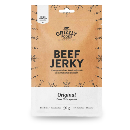 Carne Seca sem aditivos ORIGINAL 50g - Grizzly Foods