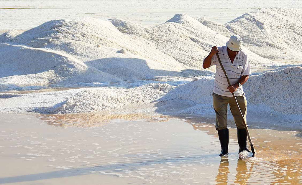 colheita artesanal de sal castro marim algarve