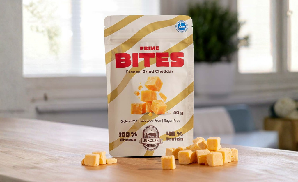 Prime Bites cheddar liofilizado pronto a consumir