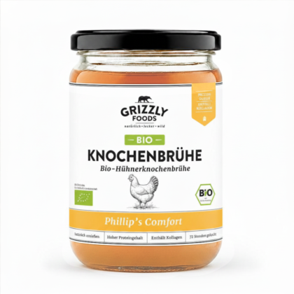 Caldo de Ossos Bio de Galinha (500ml) - Grizzly Foods